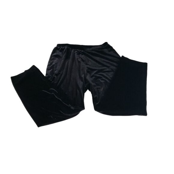 Ulla Popkin Women's Black Velvet Elastic-Waistband Slim Fit Pants Size 16/18 - Picture 5 of 6